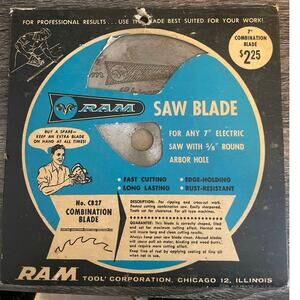 Vintage RAM 7" Combination Saw Blade Model No. CB27